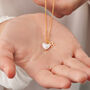 Diamond Letter Necklace With Freshwater Pearl Heart, thumbnail 1 of 9