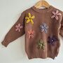 Hand Embroidered 'Flower' Baby And Toddler Jumper, thumbnail 10 of 11