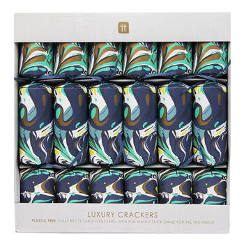 Luxury Christmas Crackers Blue Marble, 2 of 3