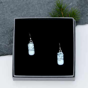 Handcrafted Silver Glass Earrings, 2 of 12