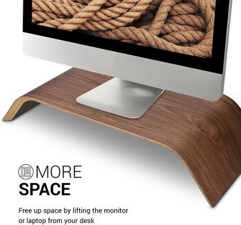 Wood Bamboo Desk Computer Laptop Stand, 3 of 8