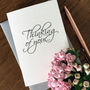 'Thinking Of You' Script Style Letterpress Card, thumbnail 1 of 1