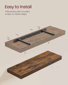 Set Of Four Floating Wall Shelves, 5 of 6