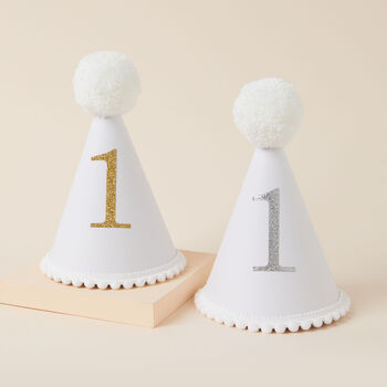 White First Birthday Party Hat, 4 of 6