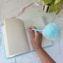 Gift Box For Girls – Fluffy Notebook And Self Care Treats – Blue Edition, thumbnail 4 of 10