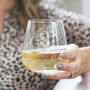 Personalised Initial Stemless Wine Glass, thumbnail 2 of 5