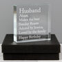 Gifts For Mum And Dad Personalised Crystal Ornament, thumbnail 4 of 9