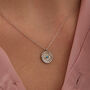 Gold Coin Evil Eye Pendant Necklace In Sterling Silver, thumbnail 3 of 8