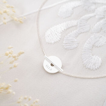 Martha Disc And Bar Personalised Bracelet, 4 of 12