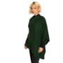 Dark Green 100% Cashmere Multi Ways Button Poncho Shawl Gift Boxed, thumbnail 1 of 8