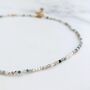 Inner Peace, Balance, Grounding And Abundance Skinny Gemstone Beaded Necklace, thumbnail 1 of 7