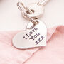 I Love You Gift Personalised Romantic Heart Keyring, thumbnail 1 of 9