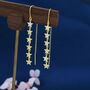 Star Cascade Threader Earrings In Sterling Silver, thumbnail 3 of 12
