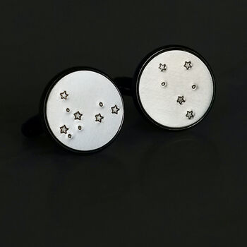 Hand Made Silver Constellation Cufflinks, 2 of 10