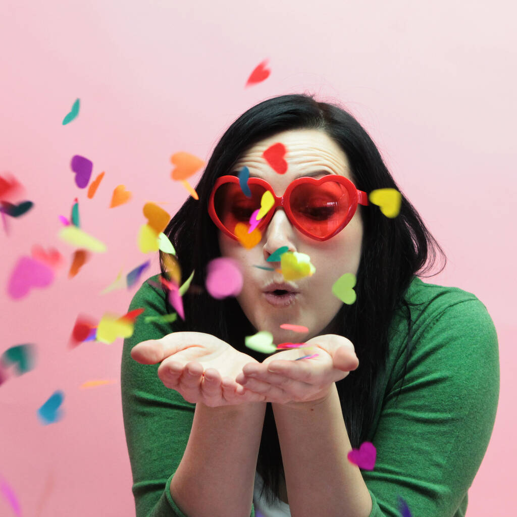 Red Heart Shaped Glasses By Postbox Party ...