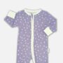 Snuggly Speckles Bamboo And Organic Cotton Zip Babygrow, thumbnail 2 of 4