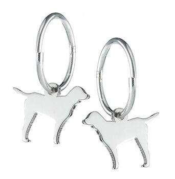 Labrador Sterling Silver Sleeper Hoop Or Hook Earrings, 2 of 4