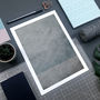 Two Toned Abstract Concrete Print – Blue And Grey, thumbnail 4 of 7