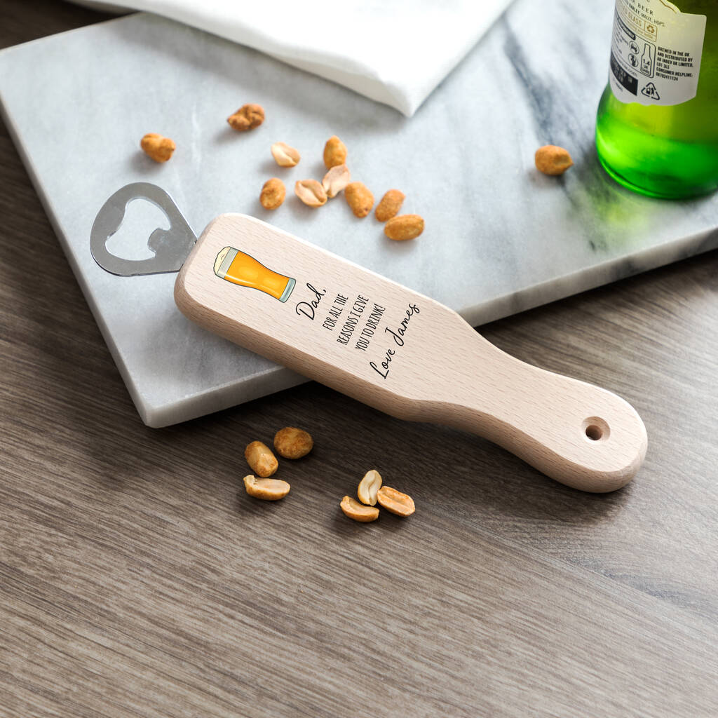 Personalised Reasons I Give You To Drink Bottle Opener By Mirrorin