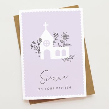 Floral Baptism Card, 5 of 7