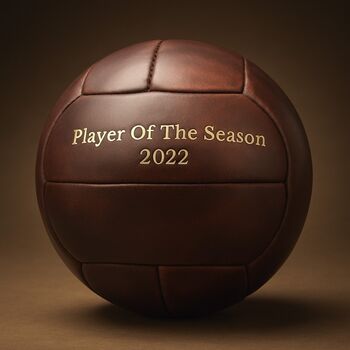 Personalised Vintage Dark Brown Leather Football, 3 of 10