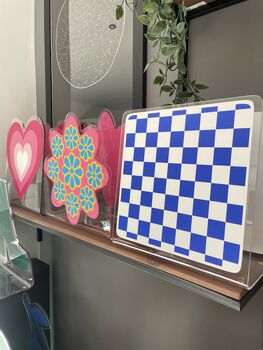 Checkerboard Vinyl Lp Record Holder, 5 of 7
