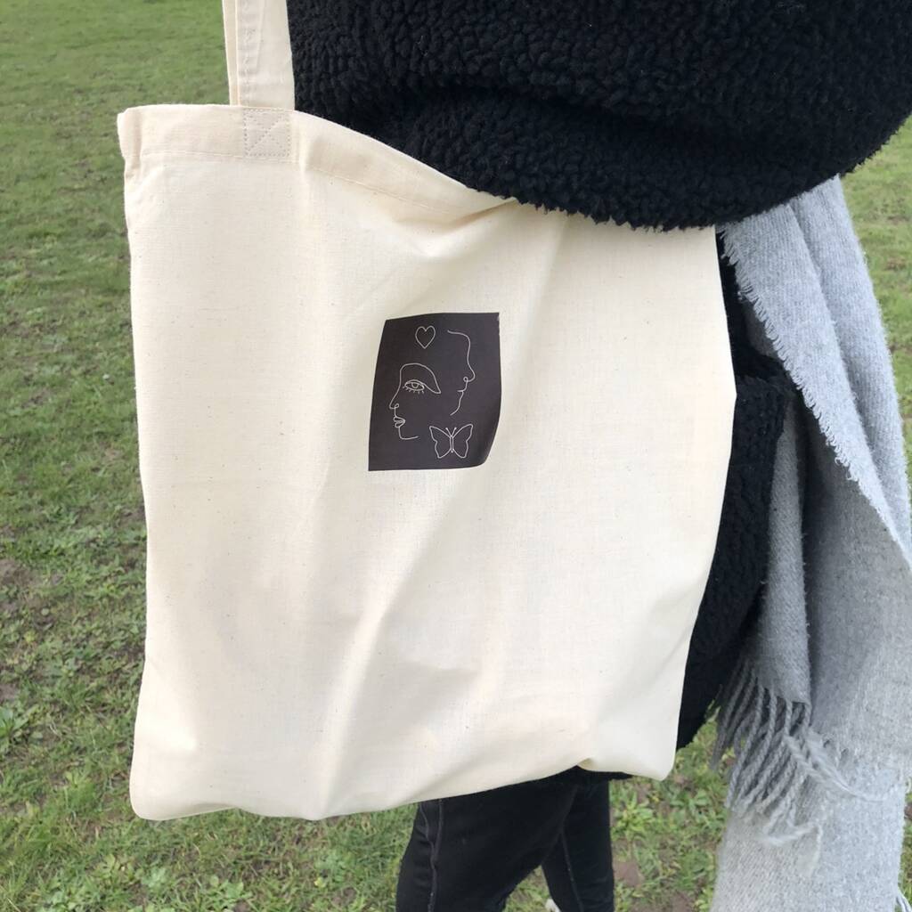 Minimal Line Art Tote Bag By By Zoe Charlotte