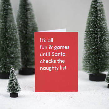 'it's All Fun And Games' Funny Christmas Card By Twin Pines Creative ...