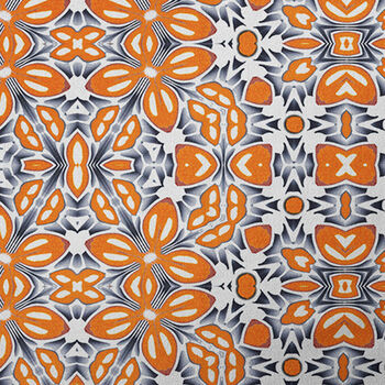 Orange Fox Flower Tea Towel | 100% Cotton | Made In The UK, 9 of 12