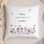 Personalised Mother's Day Flowers Cushion, thumbnail 1 of 2