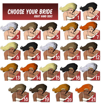 Personalised Comic Style Wedding Bride And Bride Print, 6 of 6