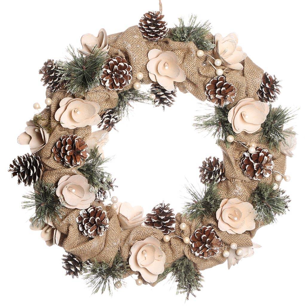 Natural Country Indoor Wreath By Dibor   Original Natural Country Christmas Wreath 