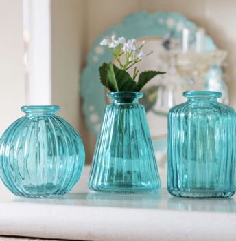 Three Vintage Style Glass Bud Vases, 2 of 7