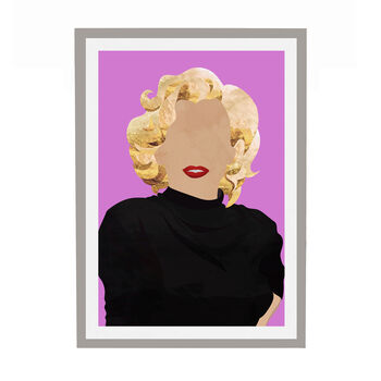 Pink Faceless Marilyn Monroe Portrait Wall Art Print, 2 of 4