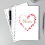 Personalised Confetti Hearts A5 Notebook, thumbnail 3 of 4