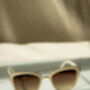 Cream Supersize Cat Eye Sunglasses, thumbnail 4 of 6