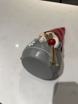 Handcrafted, Ceramic Nordic Skiing Christmas Gonk, 2 of 6