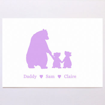 Personalised Bear Family Print, 5 of 7
