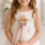 Keepsake Wooden Flower Girl Wand With Floral Design, thumbnail 1 of 8