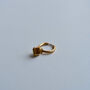 Silver Tigers Eye Dangle Hoop Earring For Men, thumbnail 9 of 11