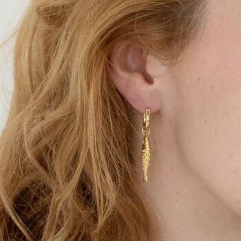 Mini Fishy Decorative Charm Small Hoop Earrings, 2 of 6