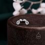 Sterling Silver Tiny Cz Droplet Earrings, thumbnail 2 of 12