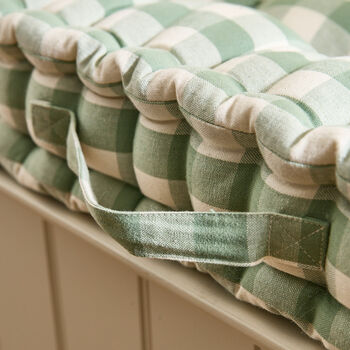 Green Gingham Bench Cushion, 5 of 5