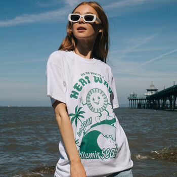 Heat Wave Women's Slogan T Shirt With Sun Graphic, 3 of 4