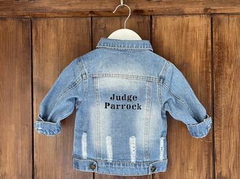 Baby/Toddler Denim Jacket With Embroidered Name, 4 of 7