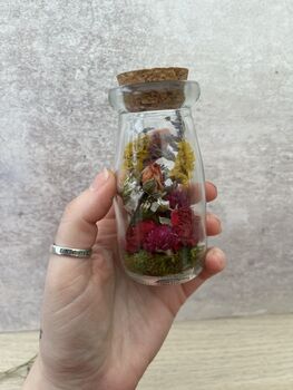 Dried Flowers In A Glass Jar Keepsake Gift, 3 of 6