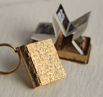 Personalised Family Album Floral Locket Keyring, 4 of 12