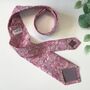 Liberty Tie In Light Pink Strawberry Thief Birds Motif, thumbnail 8 of 9