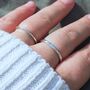 Personalised Hand Stamped Initial Signet Stacking Ring, thumbnail 6 of 12