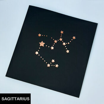 Happy Birthday Astrology Constellation Card Hand Made, 8 of 12